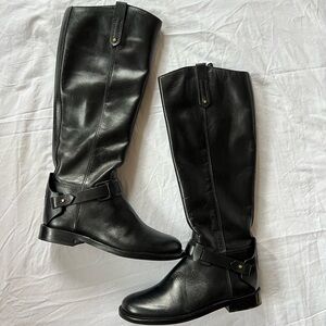 SOLD Tory Burch Black Leather riding boots